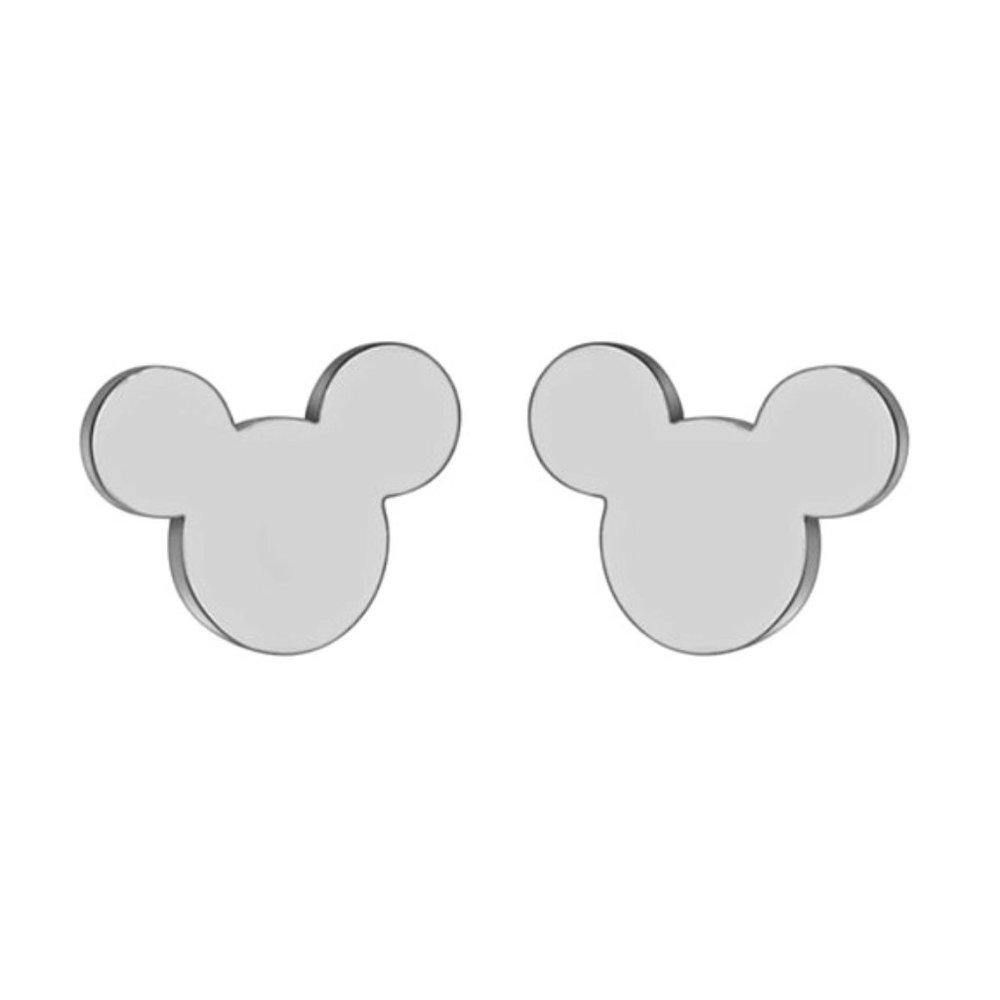 Silver Mouse Shaped Earrings